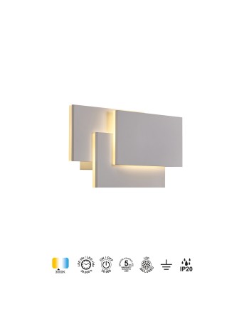 TAHITI XL * APLIQUE MEDIANO LED CUADRADOS 12W - BLANCO - 3000K
